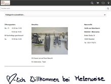 Tablet Screenshot of meterweise-stoffe.de